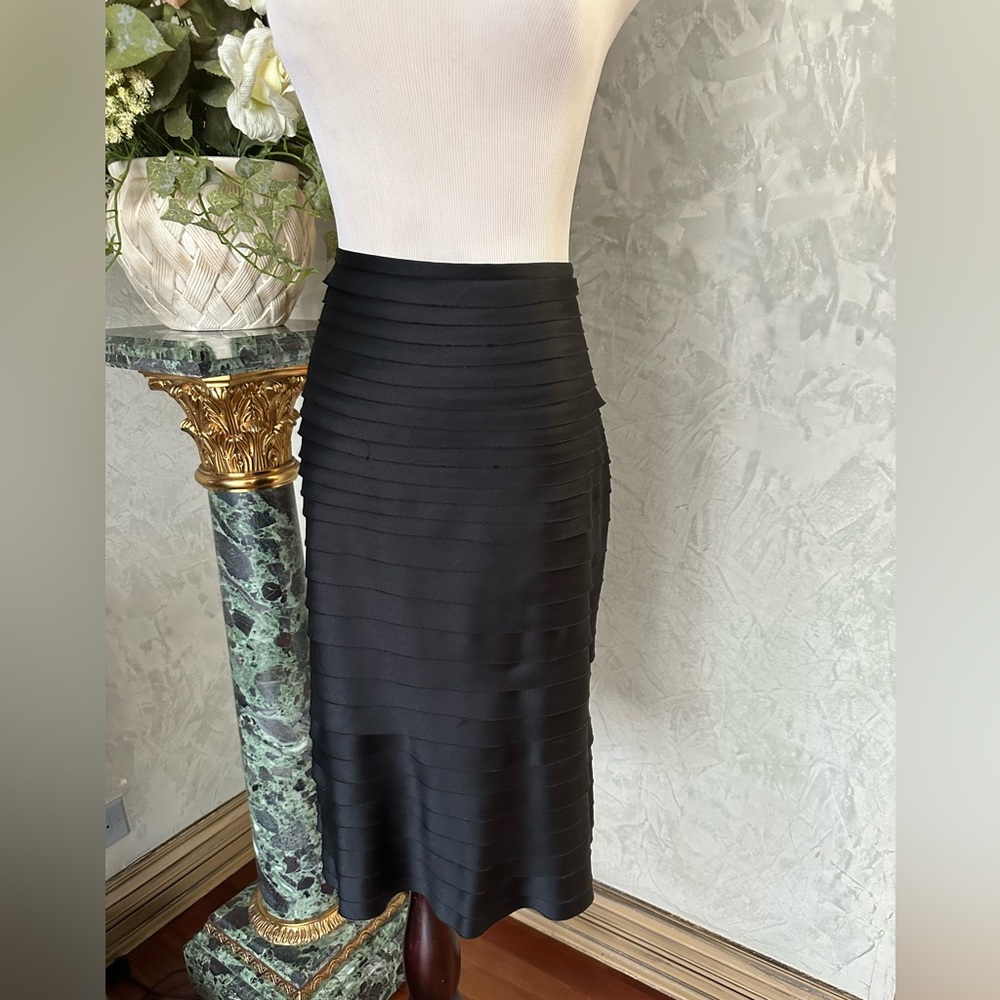 JS Collections Black Pencil Skirt